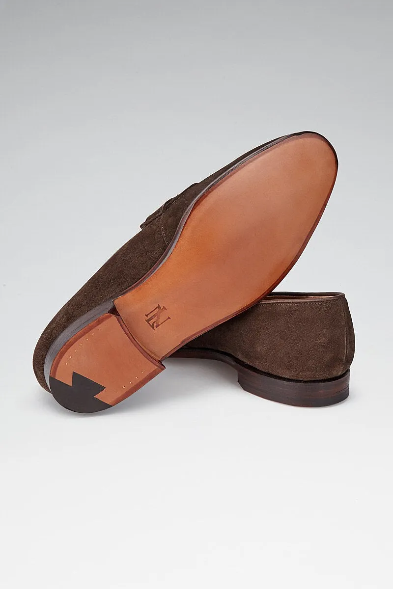 Espresso Calf Suede Butterfly Loafers
