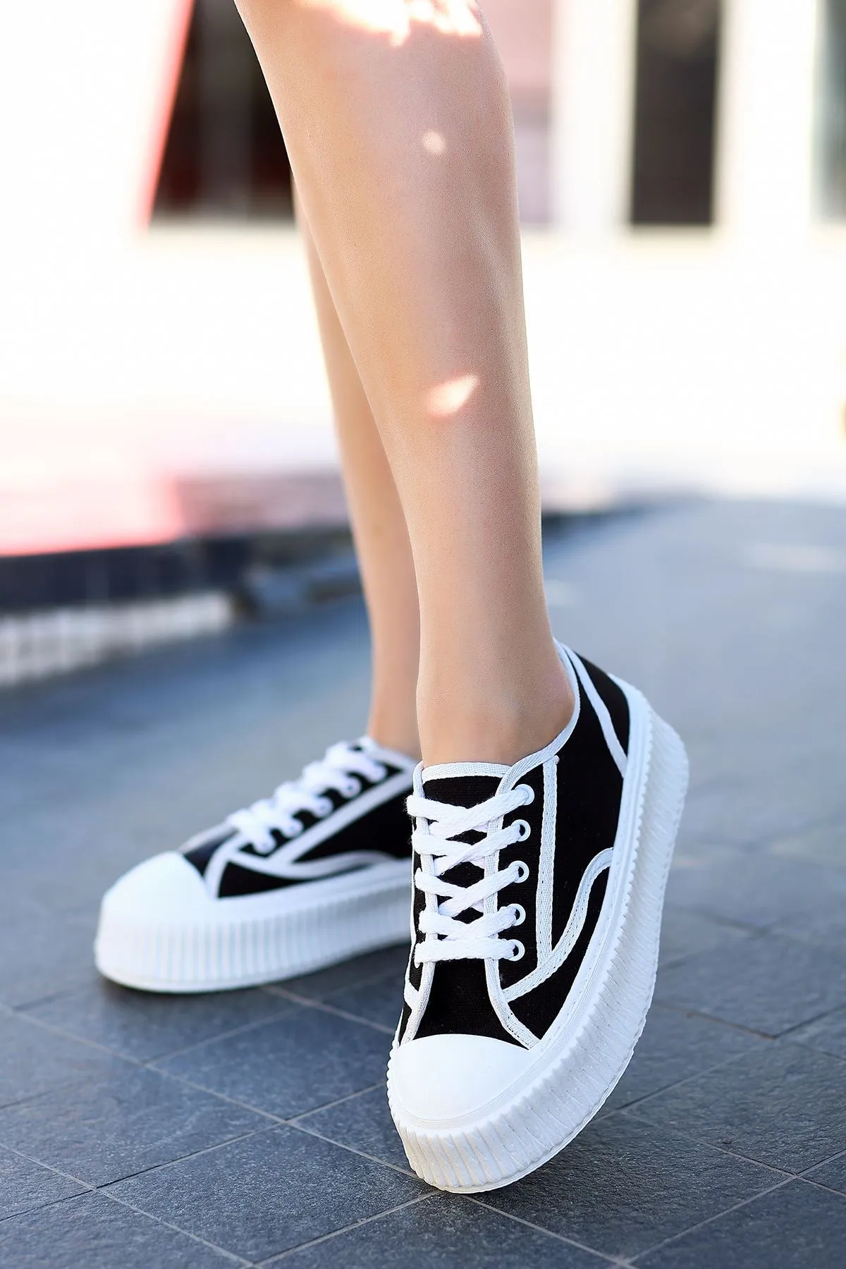 Flat Sole Casual Sport Black