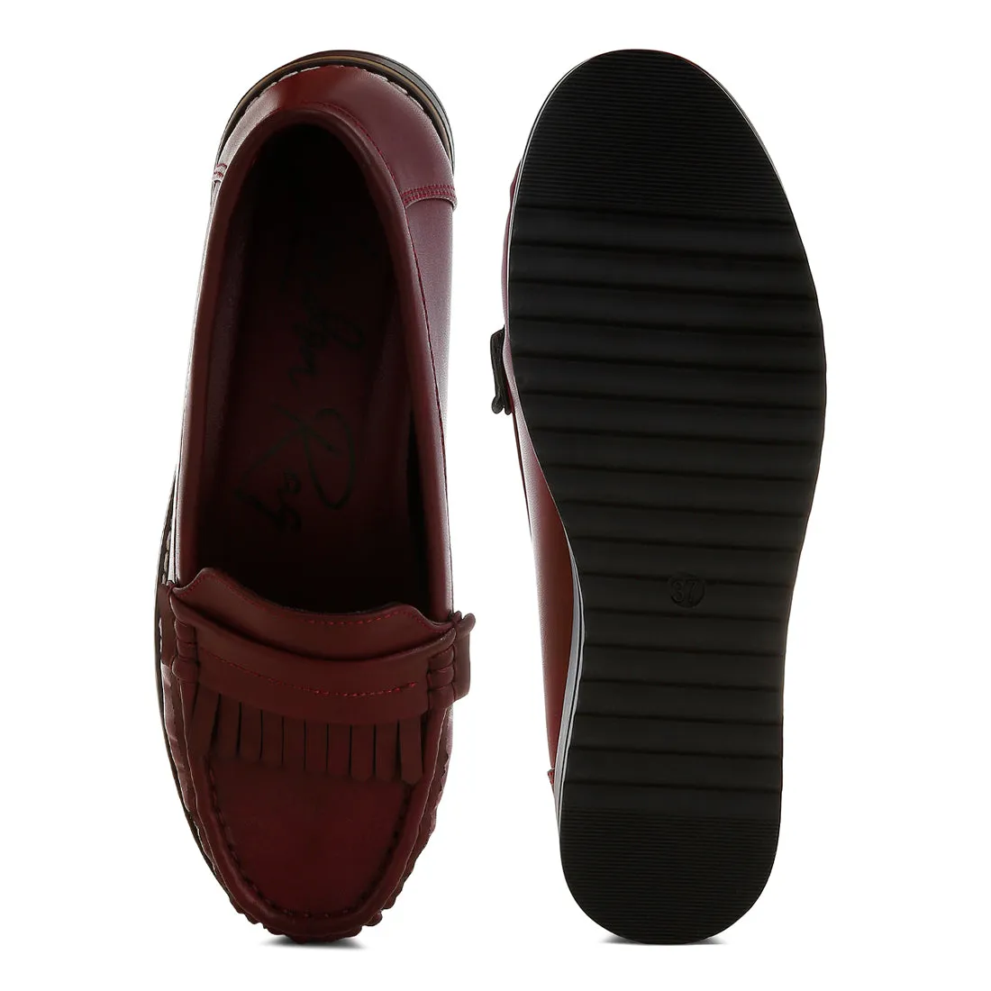 Fringed Nubuck Loafers