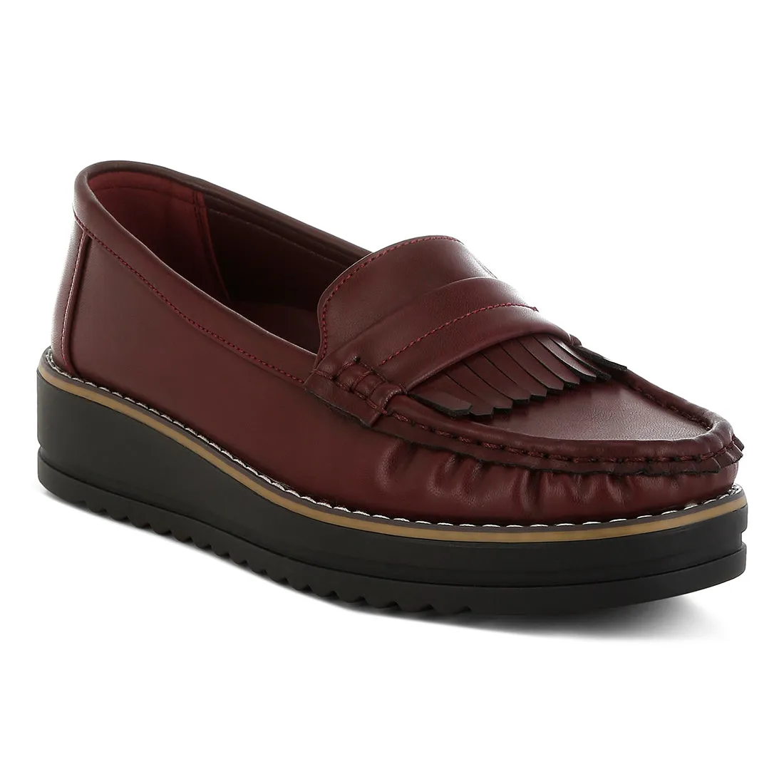 Fringed Nubuck Loafers