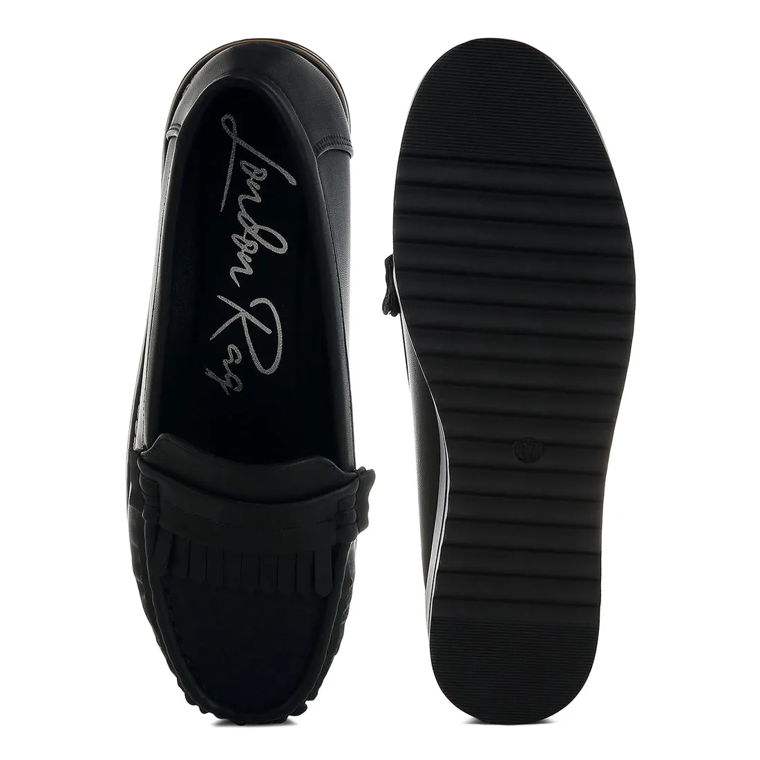 Fringed Nubuck Loafers