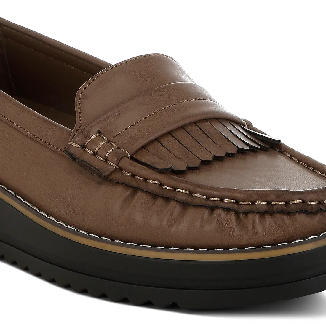Fringed Nubuck Loafers