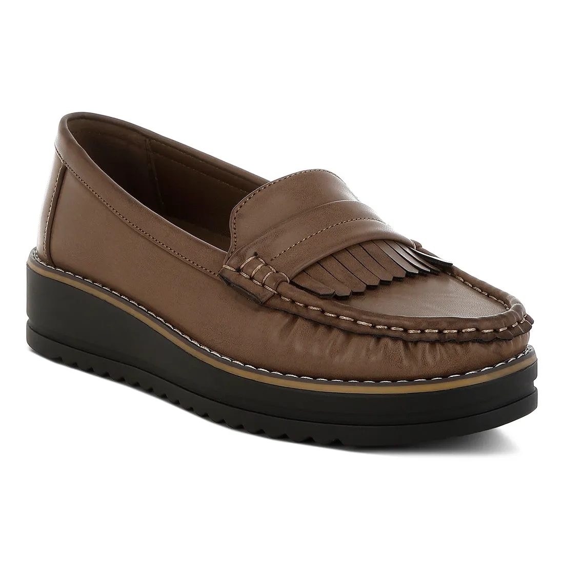 Fringed Nubuck Loafers
