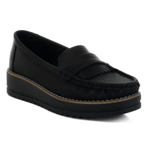 Fringed Nubuck Loafers