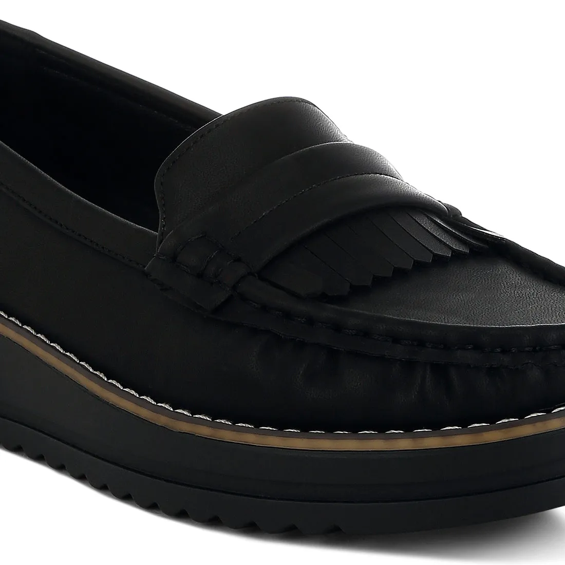 Fringed Nubuck Loafers