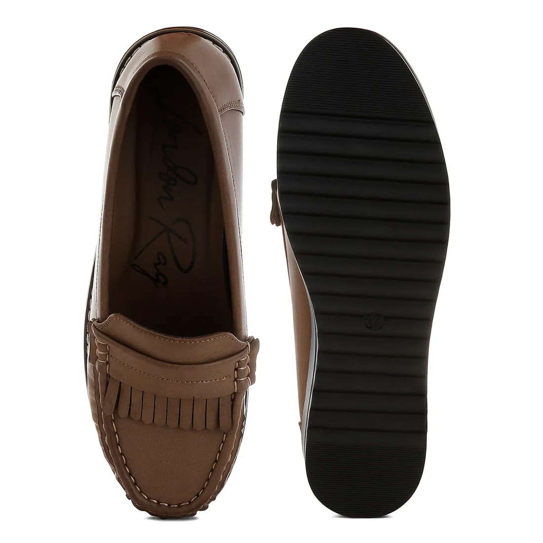 Fringed Nubuck Loafers