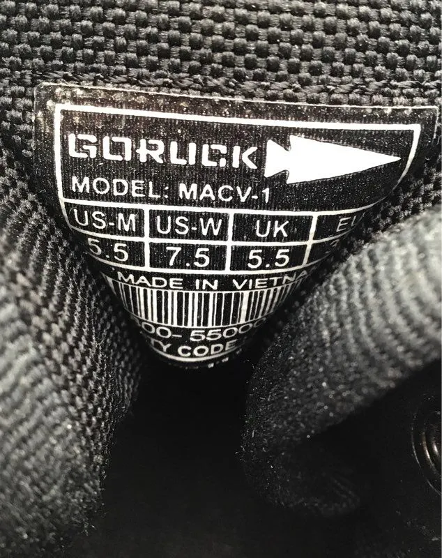 Goruck Men's Macv 1 Black Leather Combat Boots - Size 5.5