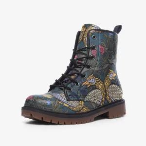 Gothic Vegan Leather Combat Boots