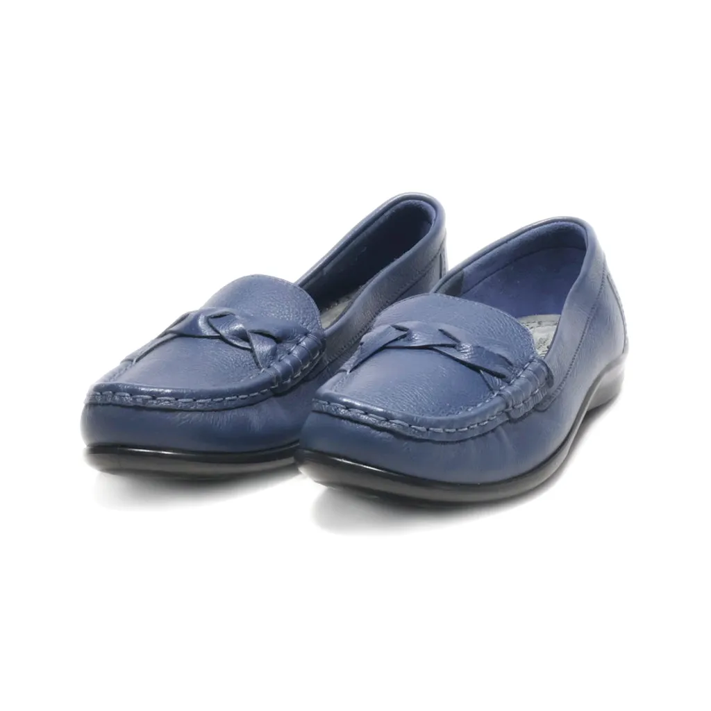 Hotter Selena Loafers Leather Blue Colour For Women
