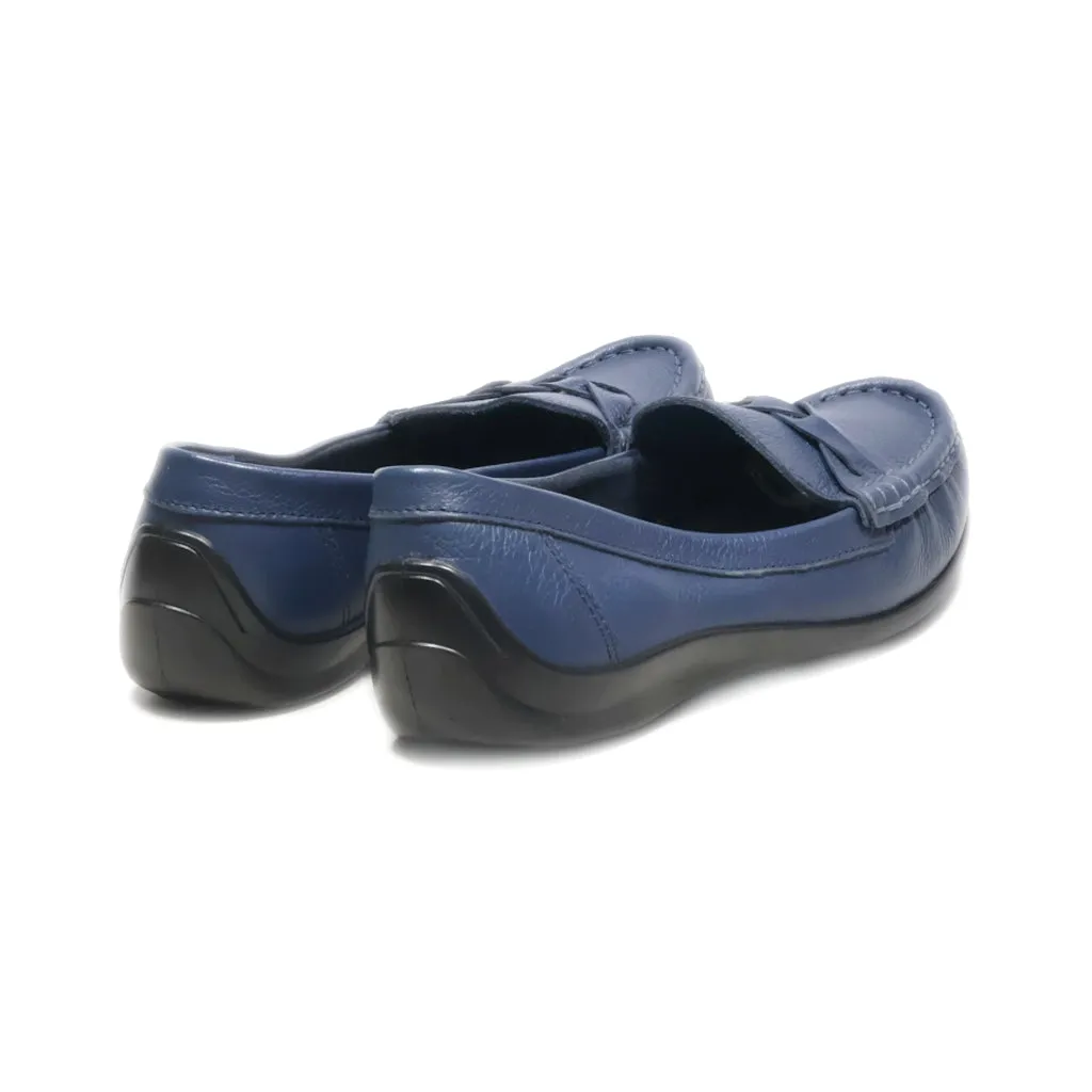 Hotter Selena Loafers Leather Blue Colour For Women