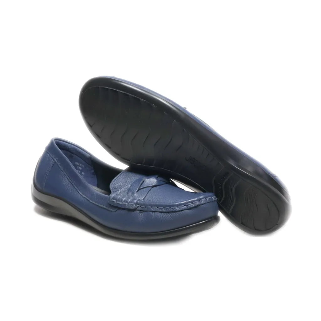 Hotter Selena Loafers Leather Blue Colour For Women