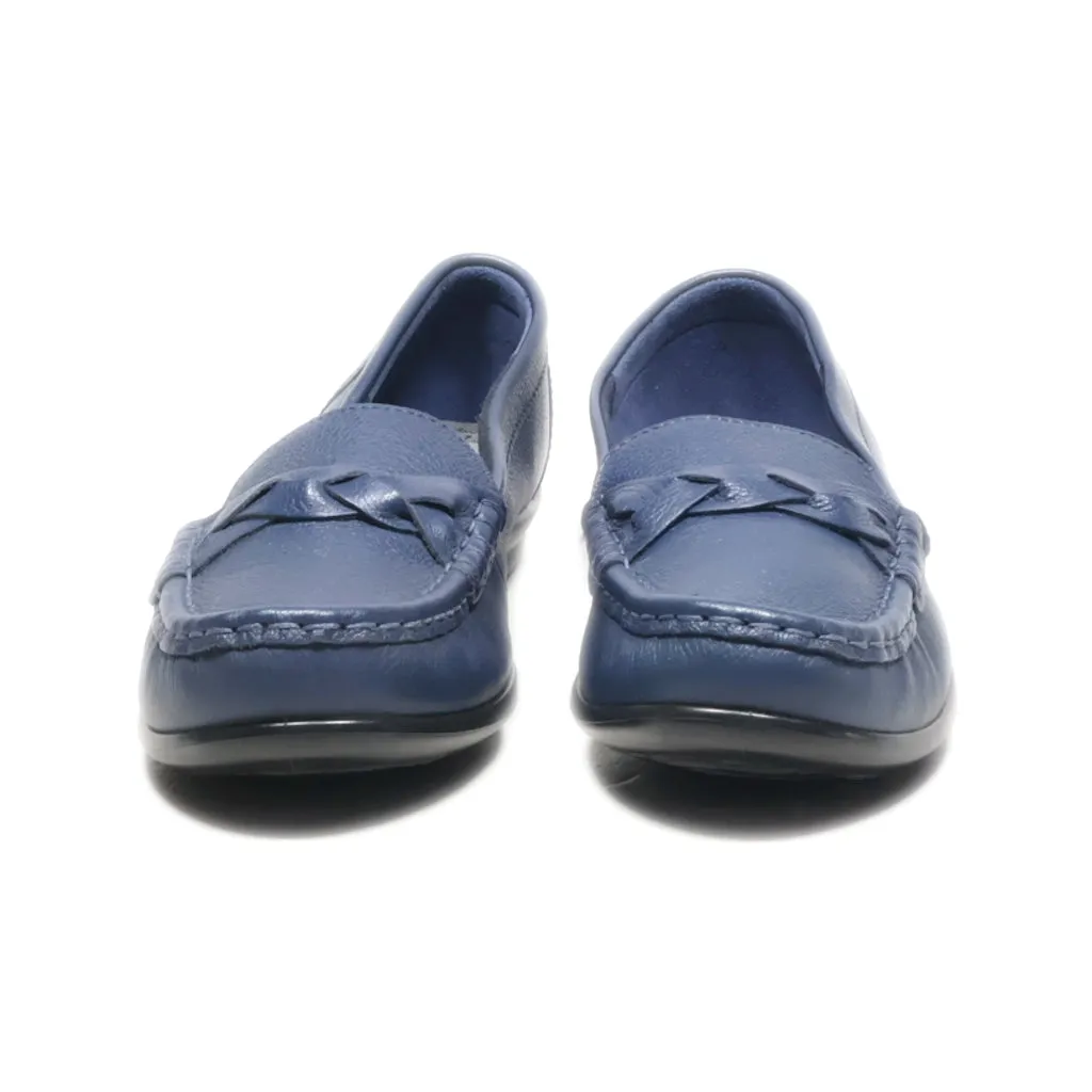 Hotter Selena Loafers Leather Blue Colour For Women
