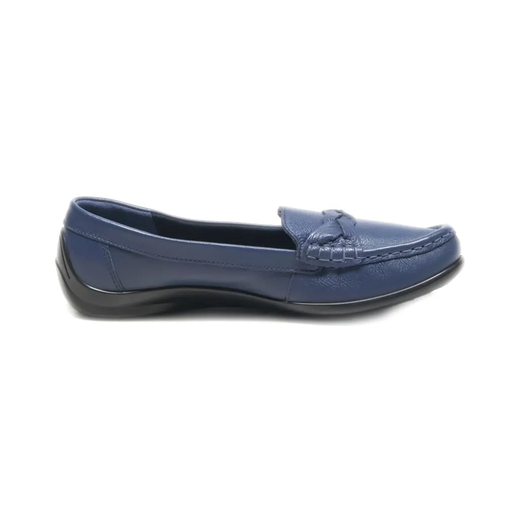 Hotter Selena Loafers Leather Blue Colour For Women