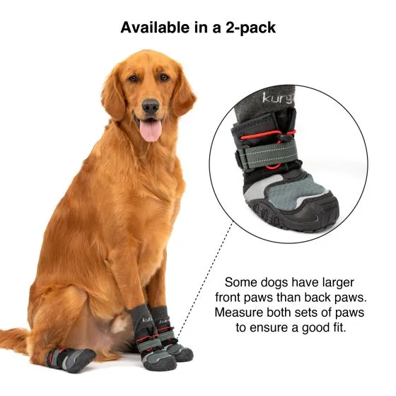 Kurgo Blaze Cross Dog Shoes Black/Grey Set Of 2 Black/Grey