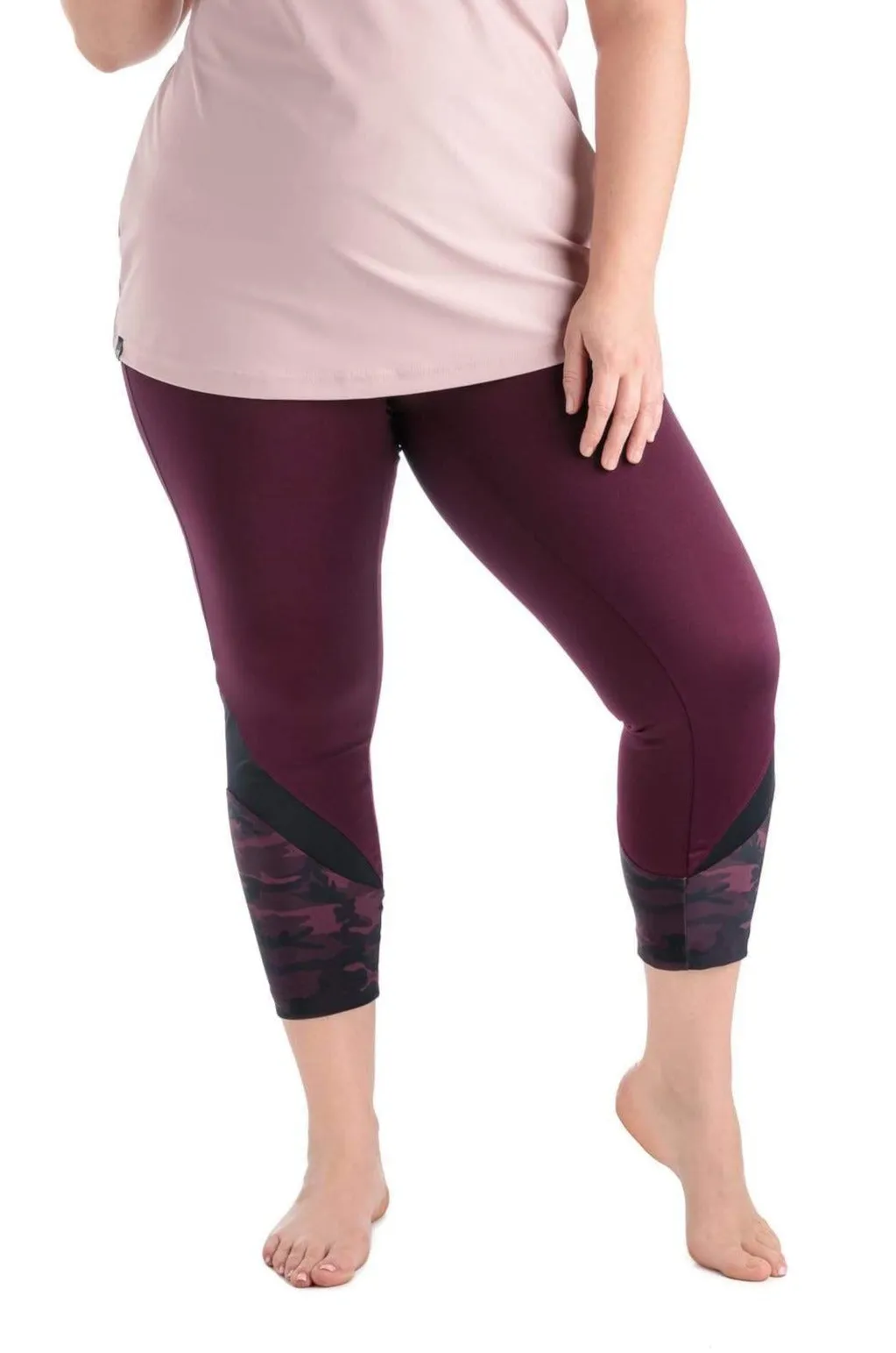 Legging de Sport Le Flex 22'' Taille Plus (Merlot-Camo) de MOOV Activewear