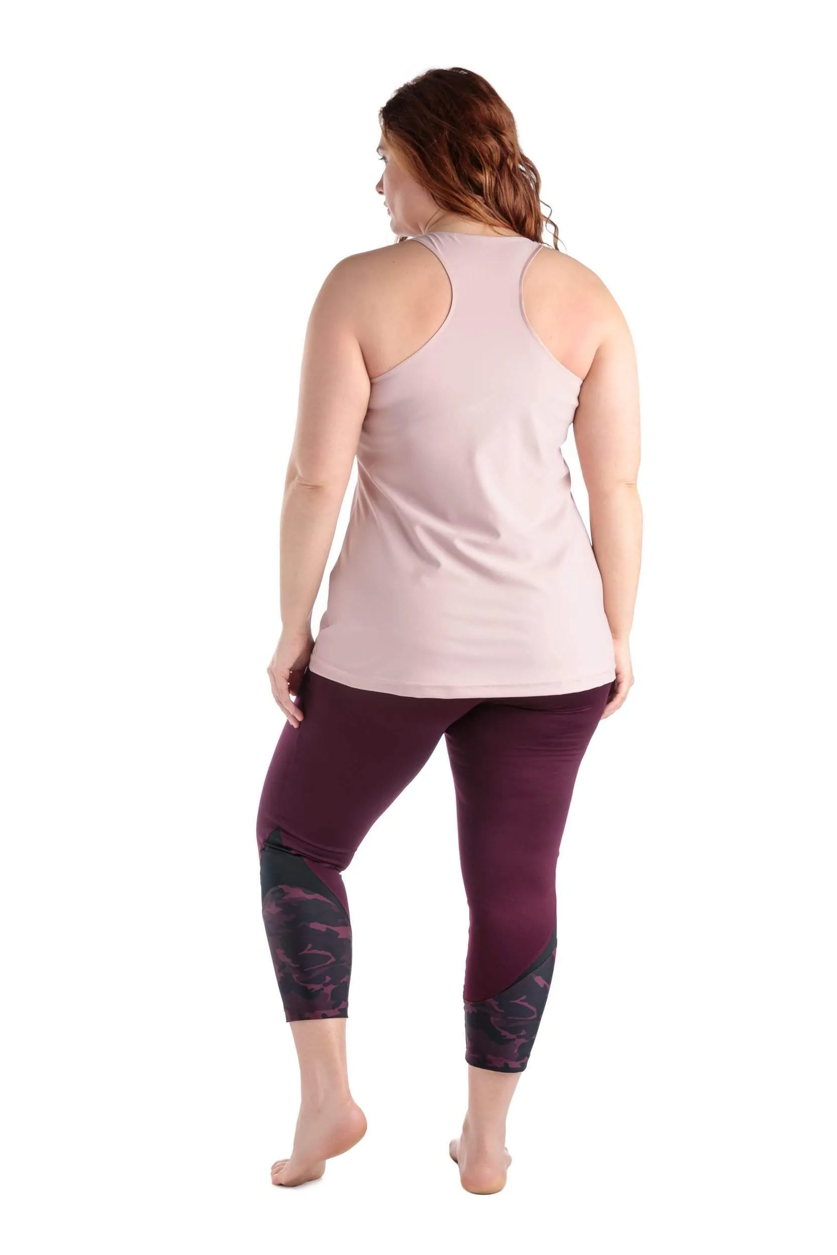 Legging de Sport Le Flex 22'' Taille Plus (Merlot-Camo) de MOOV Activewear