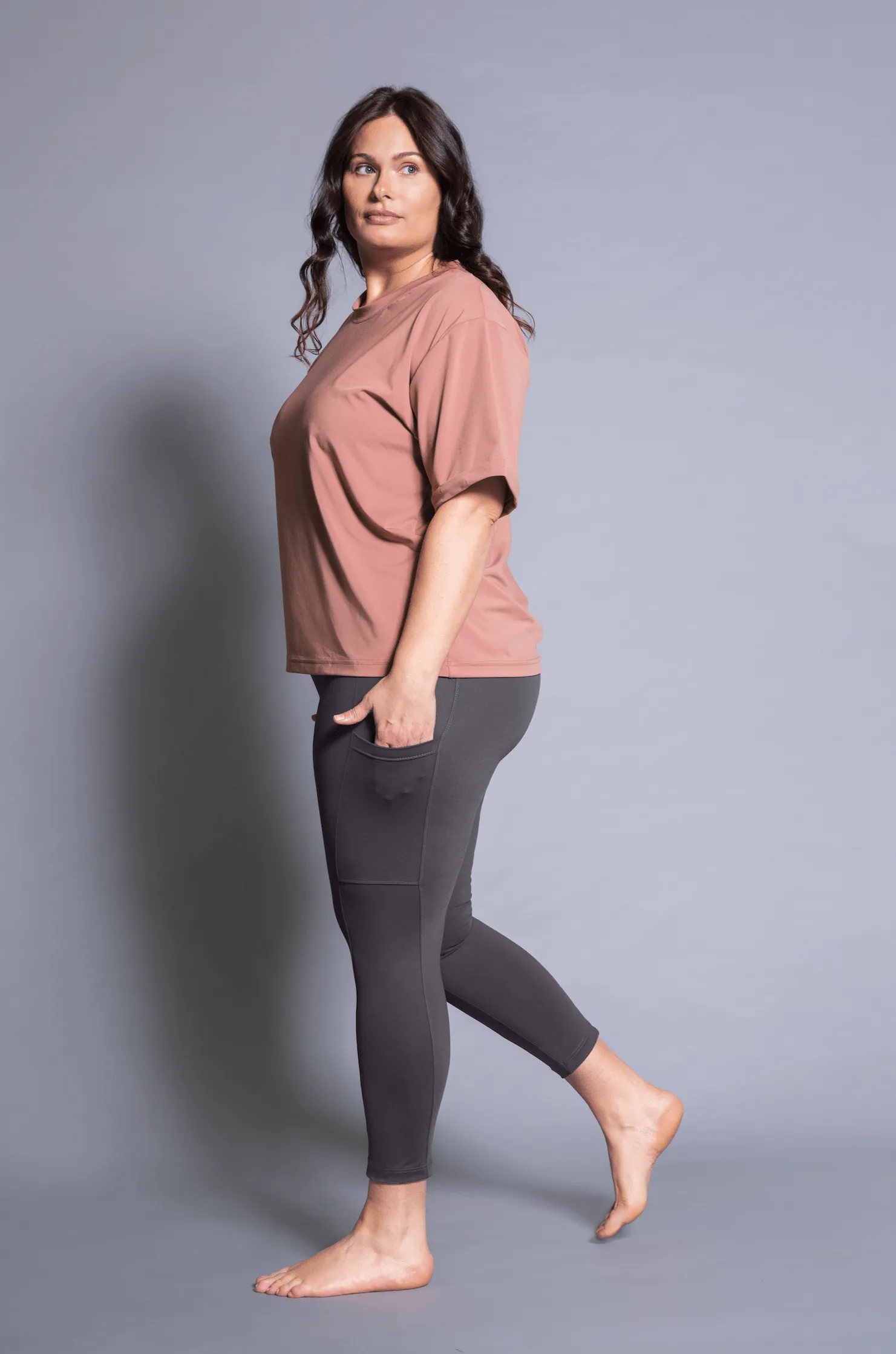 Legging Gainant à 3 poches Le Offside 22'' Taille Plus (Noir) de MOOV Activewear