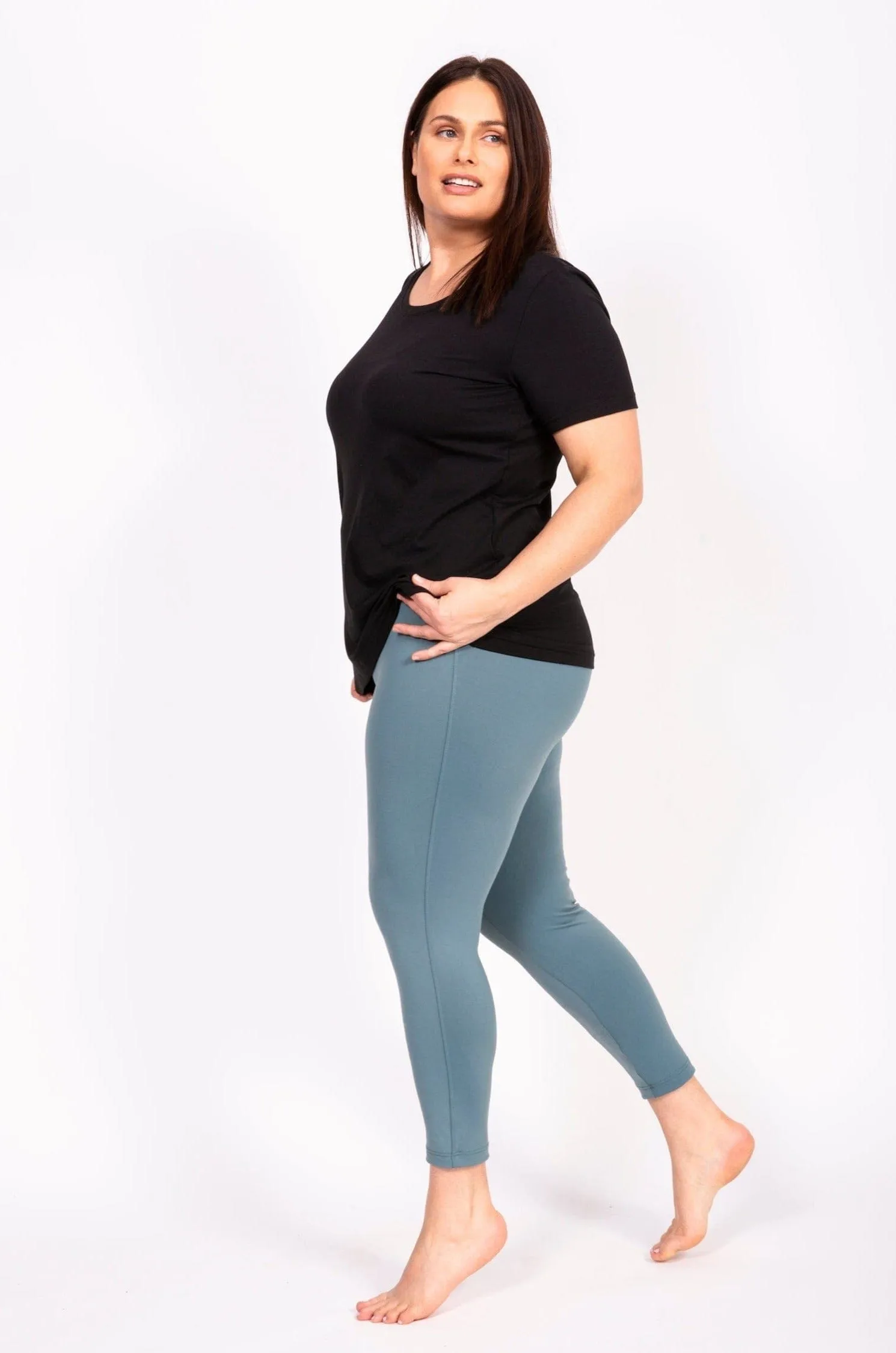 Legging Gainant Le Everywhere 22'' Taille Plus (Vert-Balsam) de MOOV Activewear
