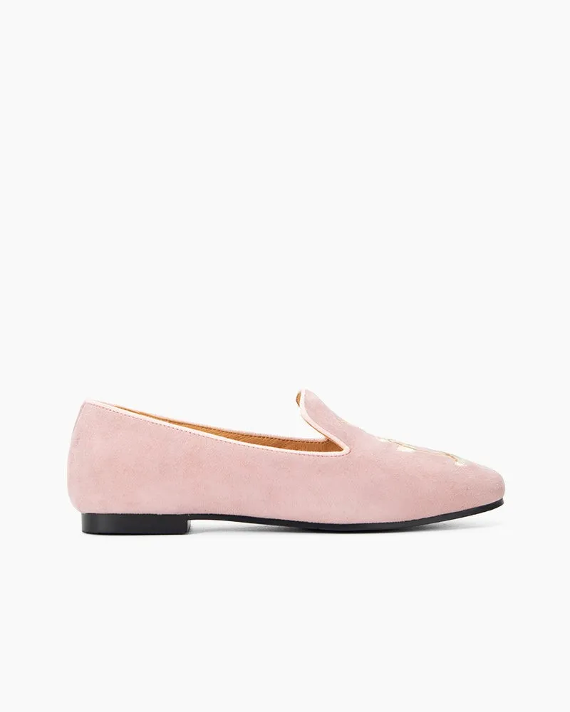 Luxurious Handcrafted Embroidered Suede Loafers