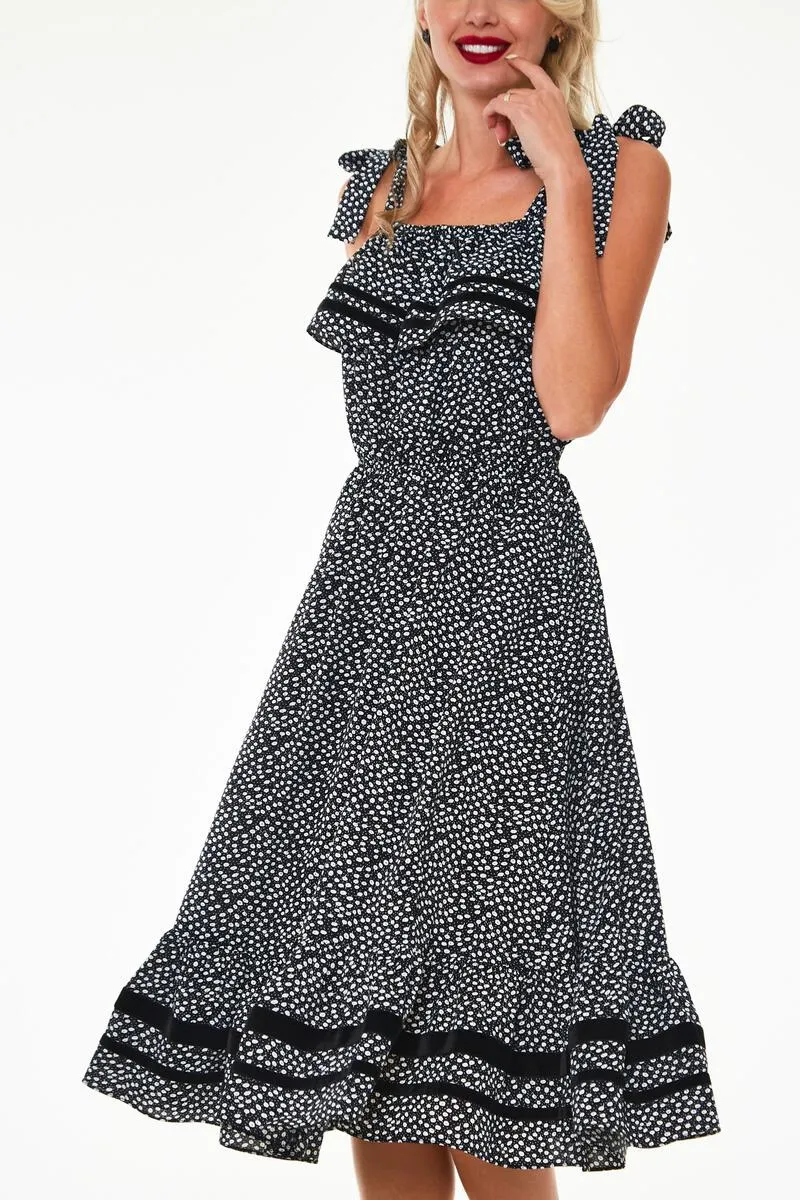 Mae Ruffle Swing Dress