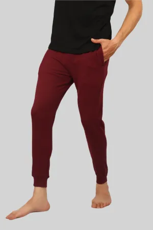 Maroon casual premium Popcorn Track Pant for mens
