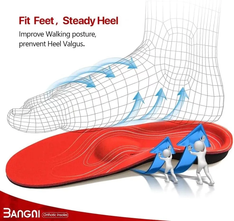 Men 11-11.5 / Women 13-13.5 Arch Support Insoles - Foot Pain Relief & Stability