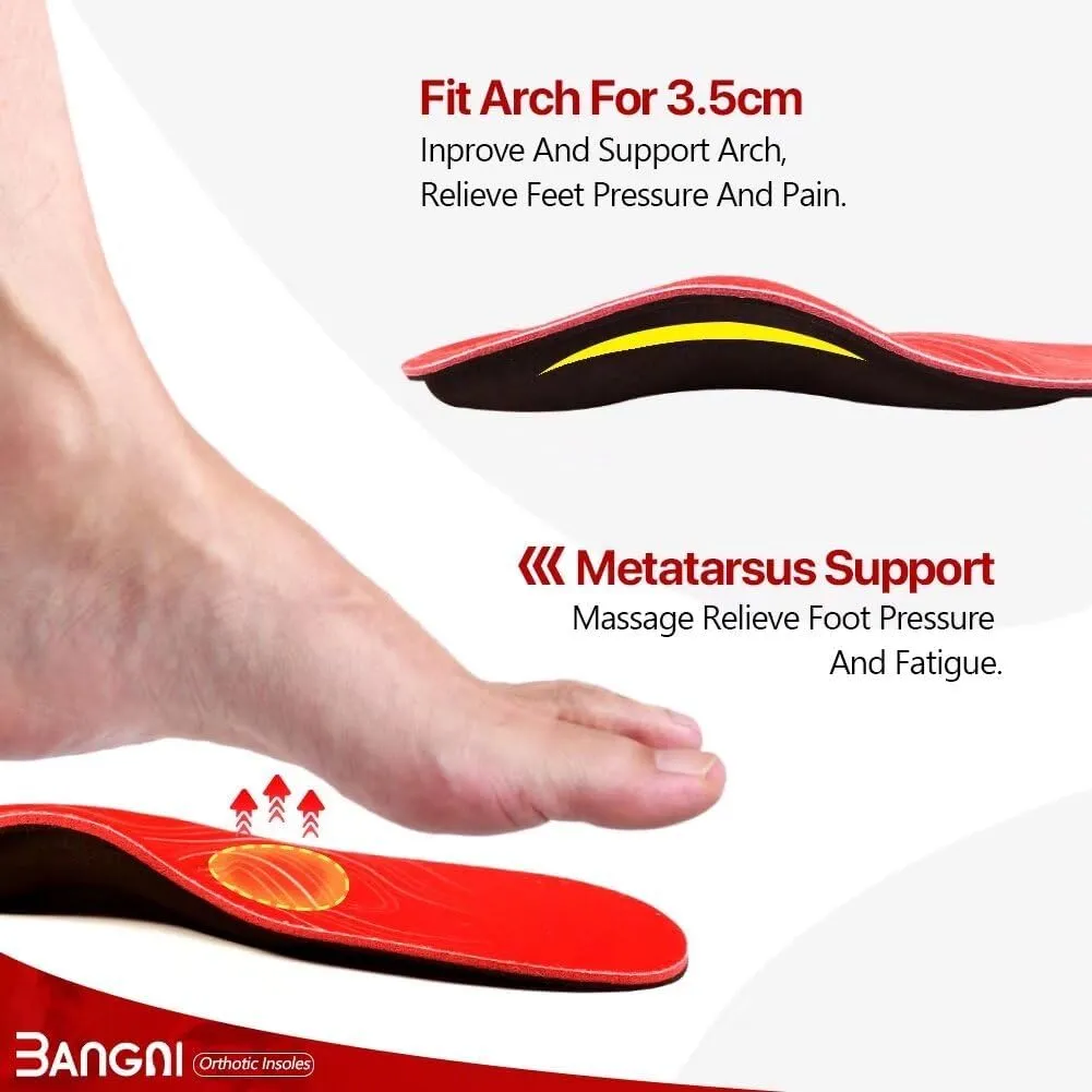Men 11-11.5 / Women 13-13.5 Arch Support Insoles - Foot Pain Relief & Stability