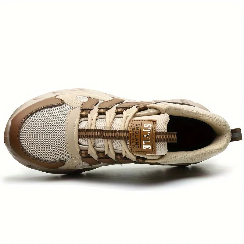 Mens Color Block Steel Toe Safety Work Shoes