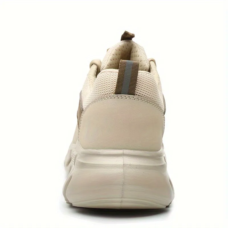 Mens Color Block Steel Toe Safety Work Shoes