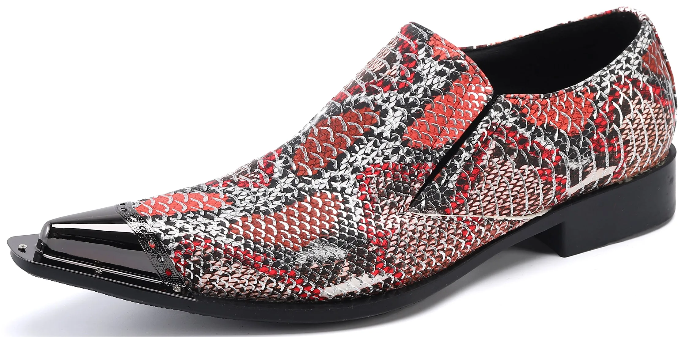 Men's Novelty Metal Tip Western Loafers