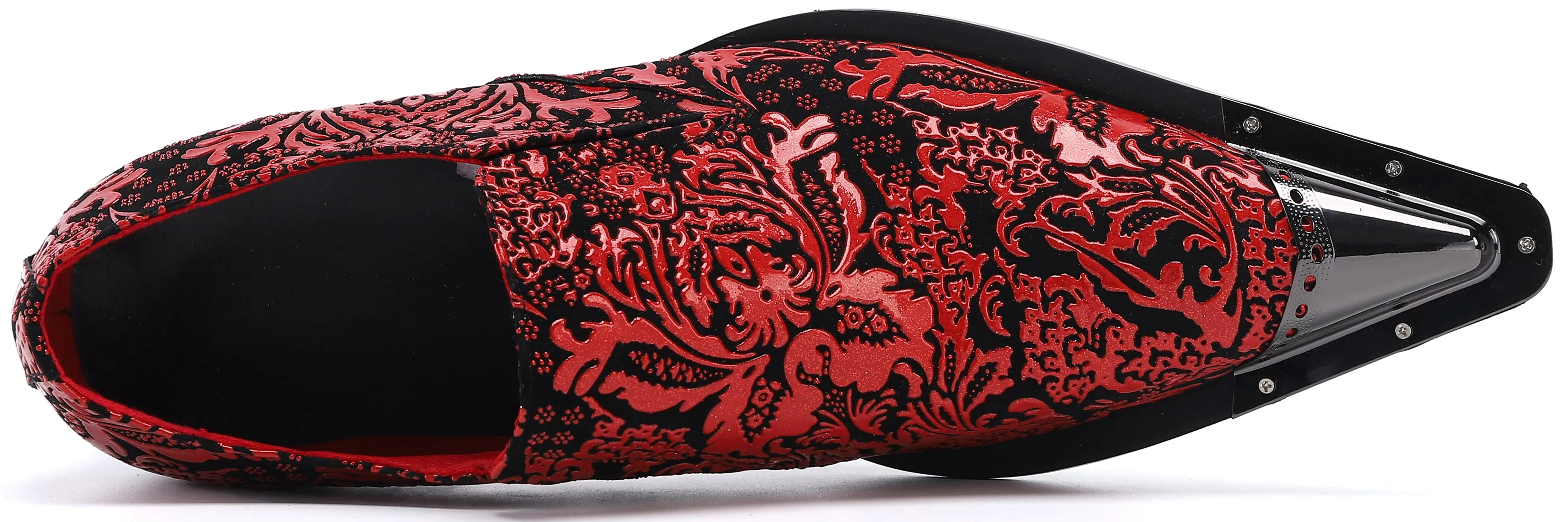 Men's Novelty Metal Tip Western Loafers