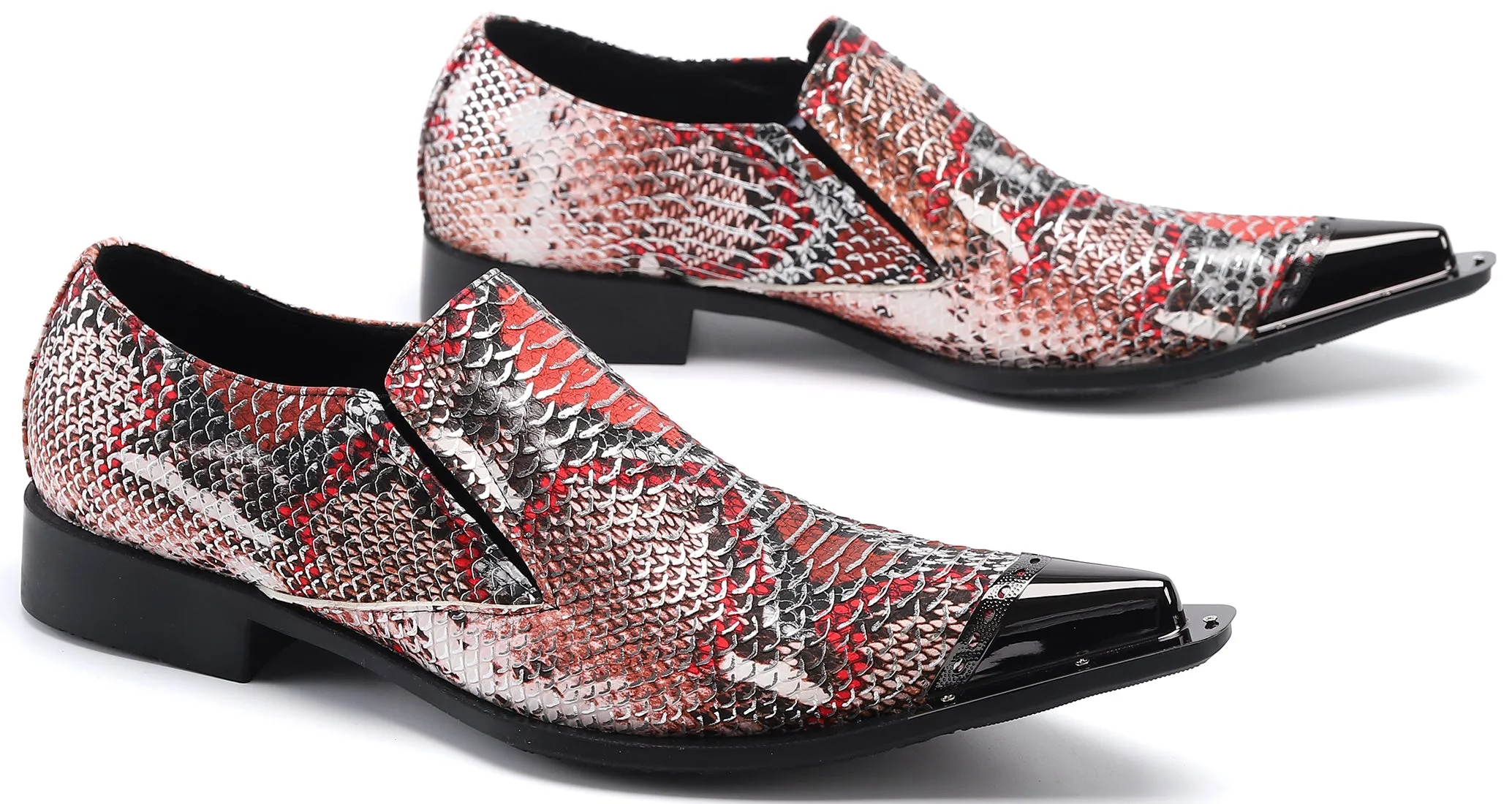 Men's Novelty Metal Tip Western Loafers