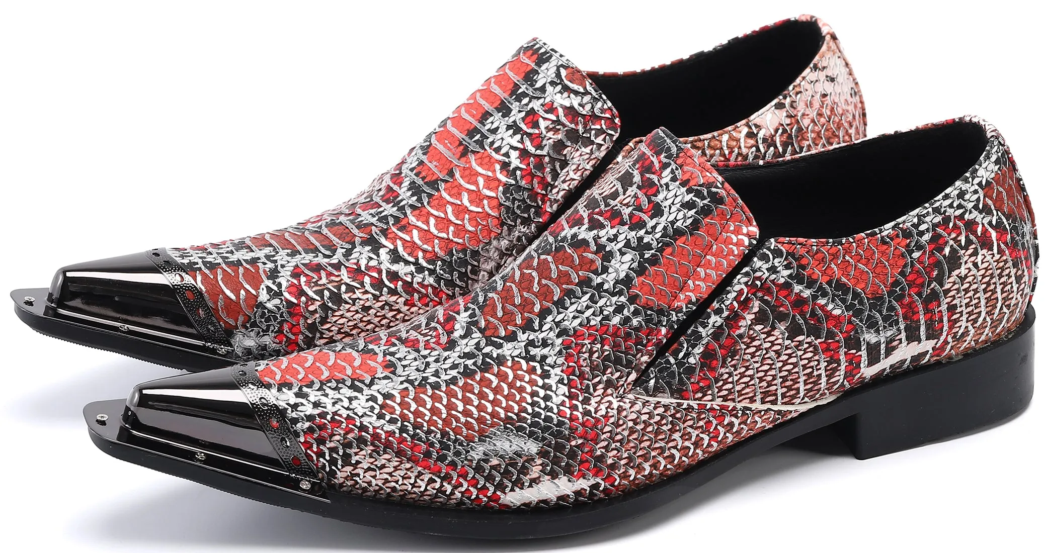 Men's Novelty Metal Tip Western Loafers