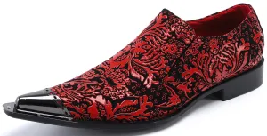 Men's Novelty Metal Tip Western Loafers
