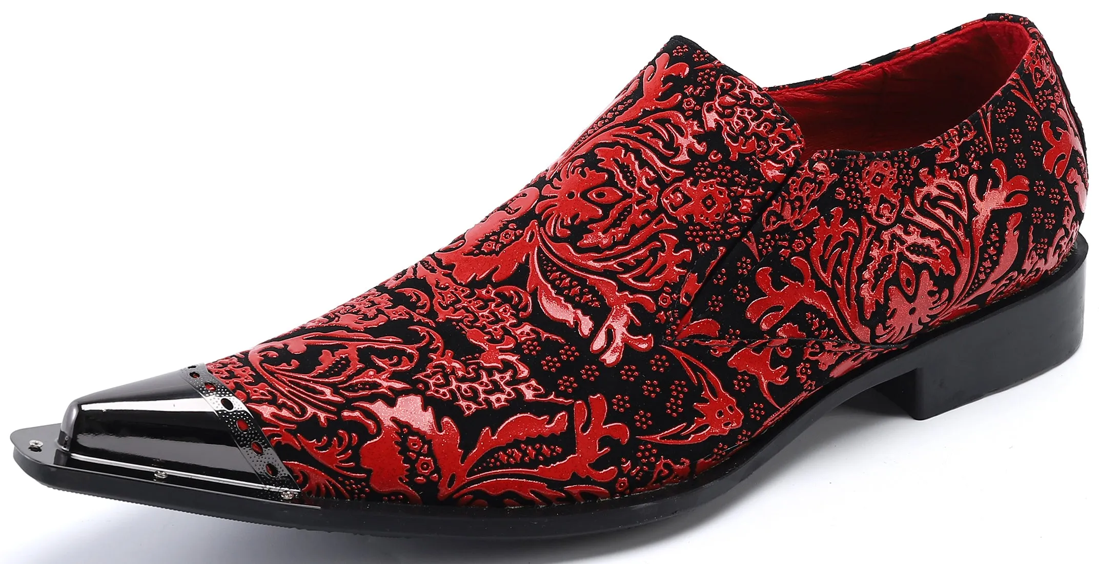 Men's Novelty Metal Tip Western Loafers