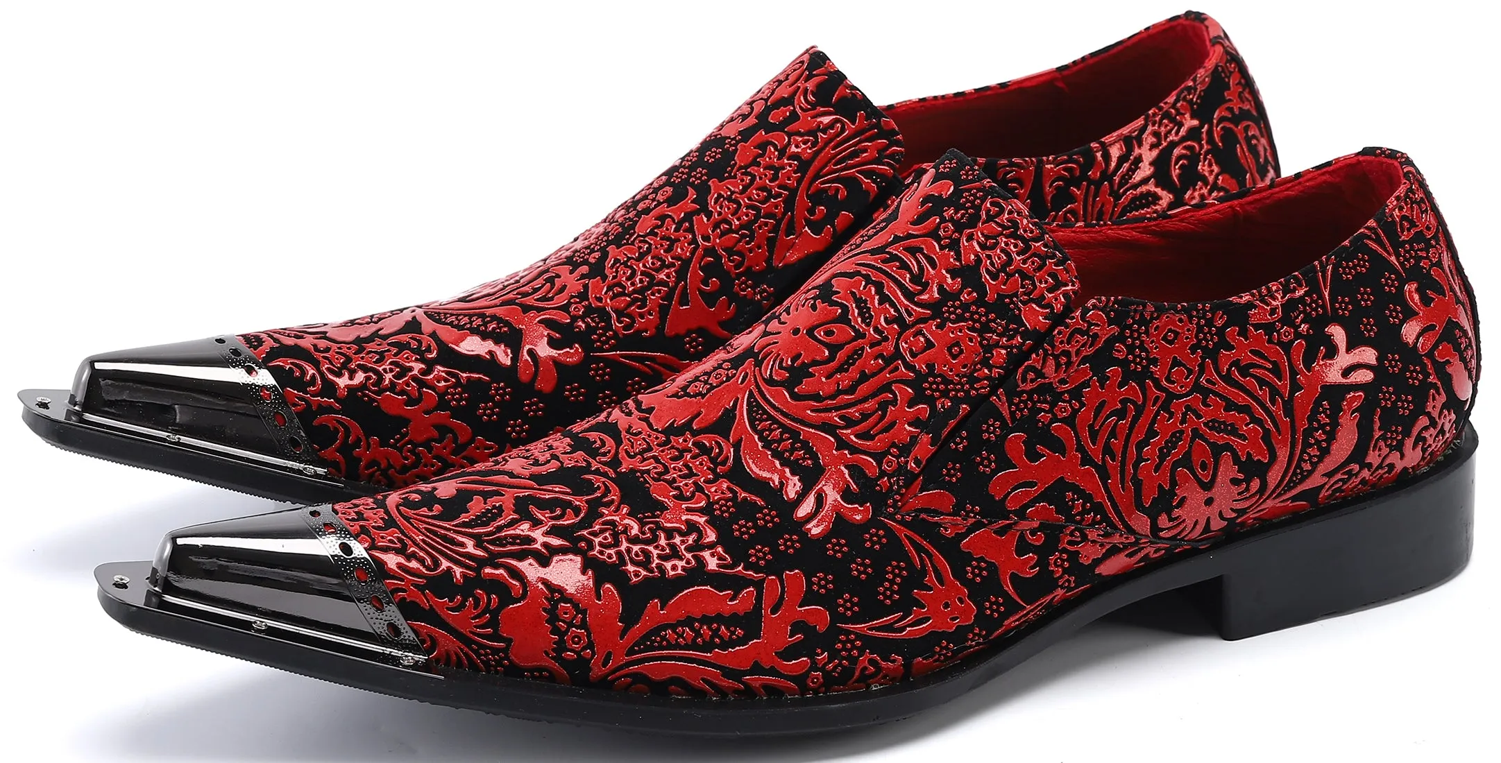 Men's Novelty Metal Tip Western Loafers