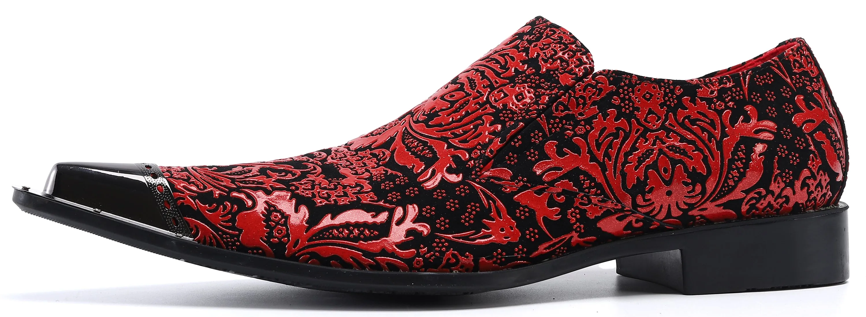 Men's Novelty Metal Tip Western Loafers