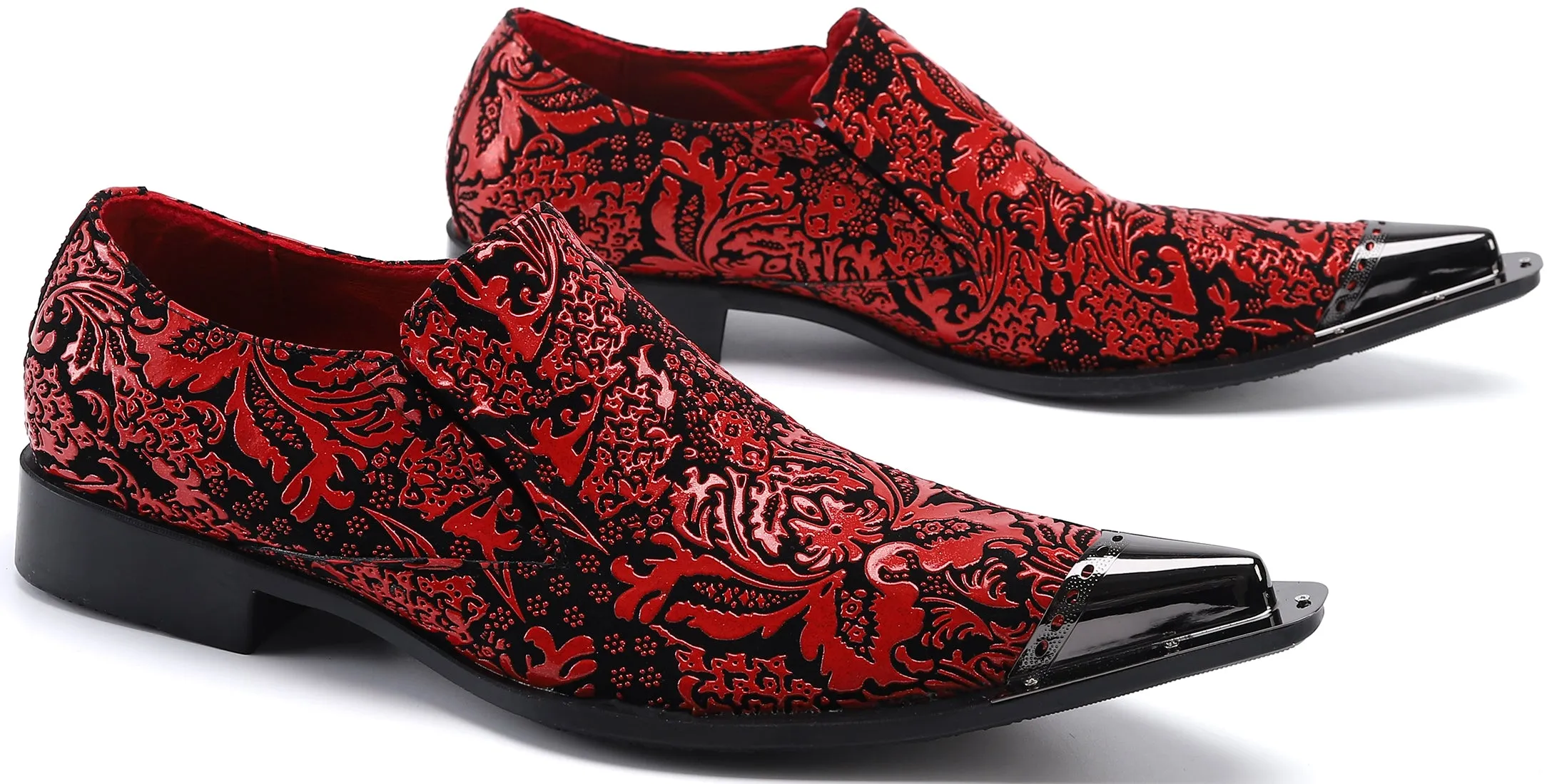 Men's Novelty Metal Tip Western Loafers