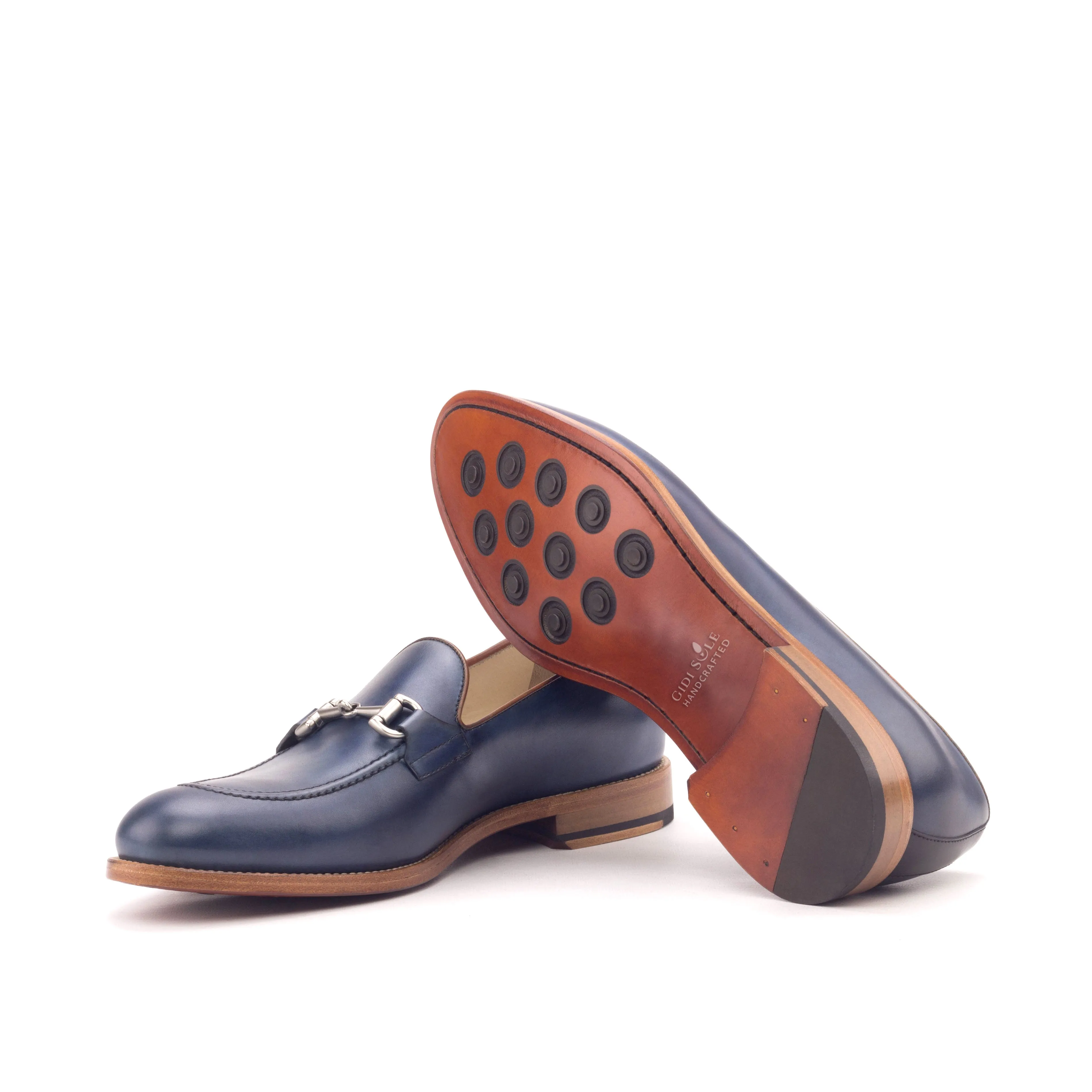 OG Loafer Bit - Painted Calf Navy And Cognac
