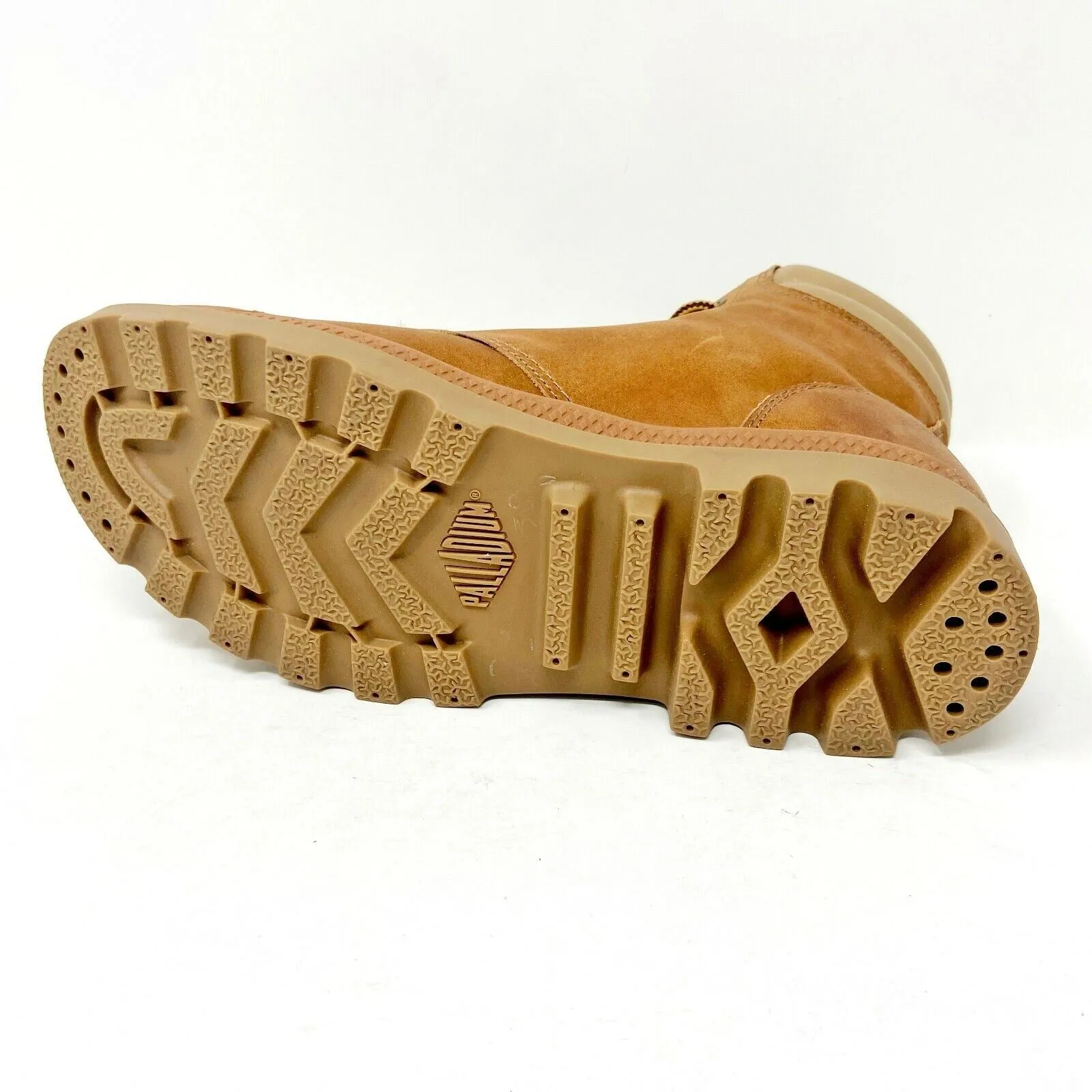 Palladium Wendy Tuga Whiskey Brown Womens Leather Combat Desert Boots 93612 239