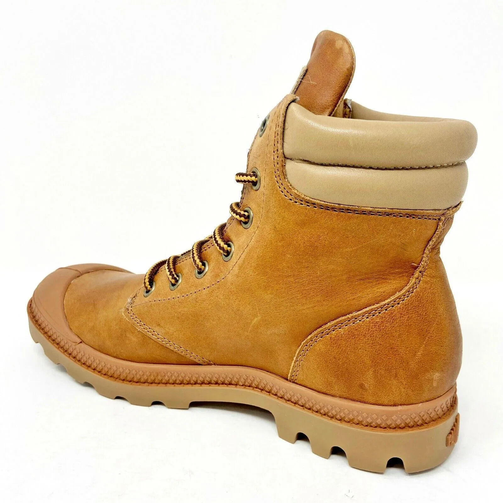Palladium Wendy Tuga Whiskey Brown Womens Leather Combat Desert Boots 93612 239