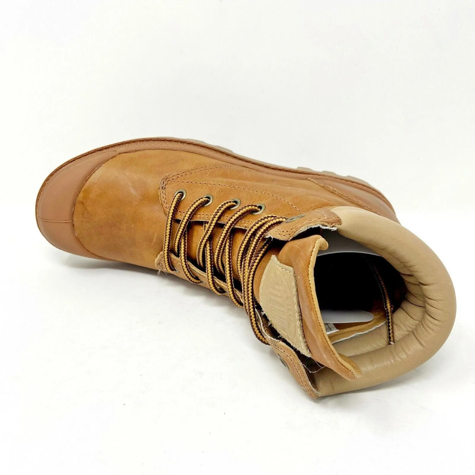 Palladium Wendy Tuga Whiskey Brown Womens Leather Combat Desert Boots 93612 239