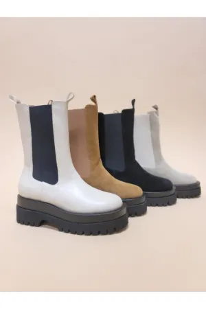 Platform Mid Calf Boots