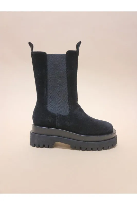 Platform Mid Calf Boots