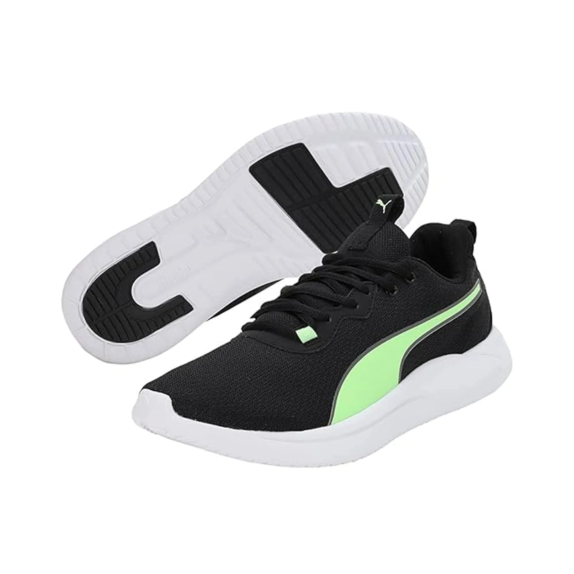 Puma Resolve Modern Unisex Running Shoe (Black-Fizzy Lime-White) 37703609