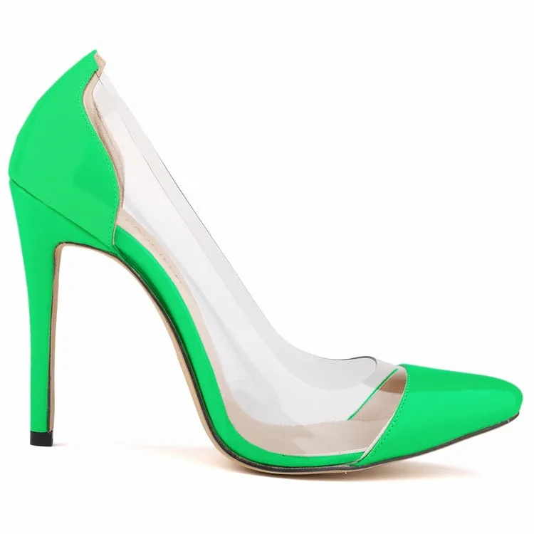 Red Trendy Stiletto Pointed Toe Nightclub Women's Single Shoes