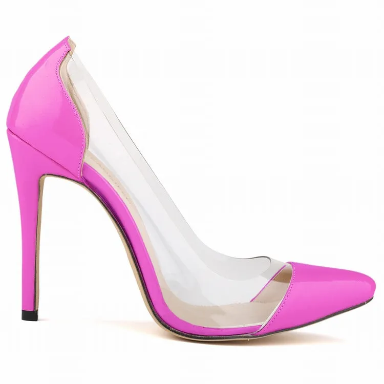 Red Trendy Stiletto Pointed Toe Nightclub Women's Single Shoes