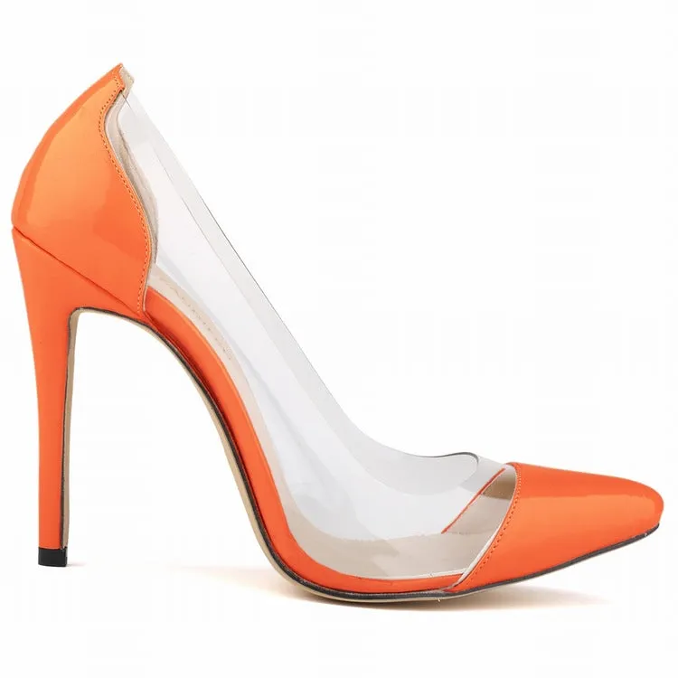 Red Trendy Stiletto Pointed Toe Nightclub Women's Single Shoes
