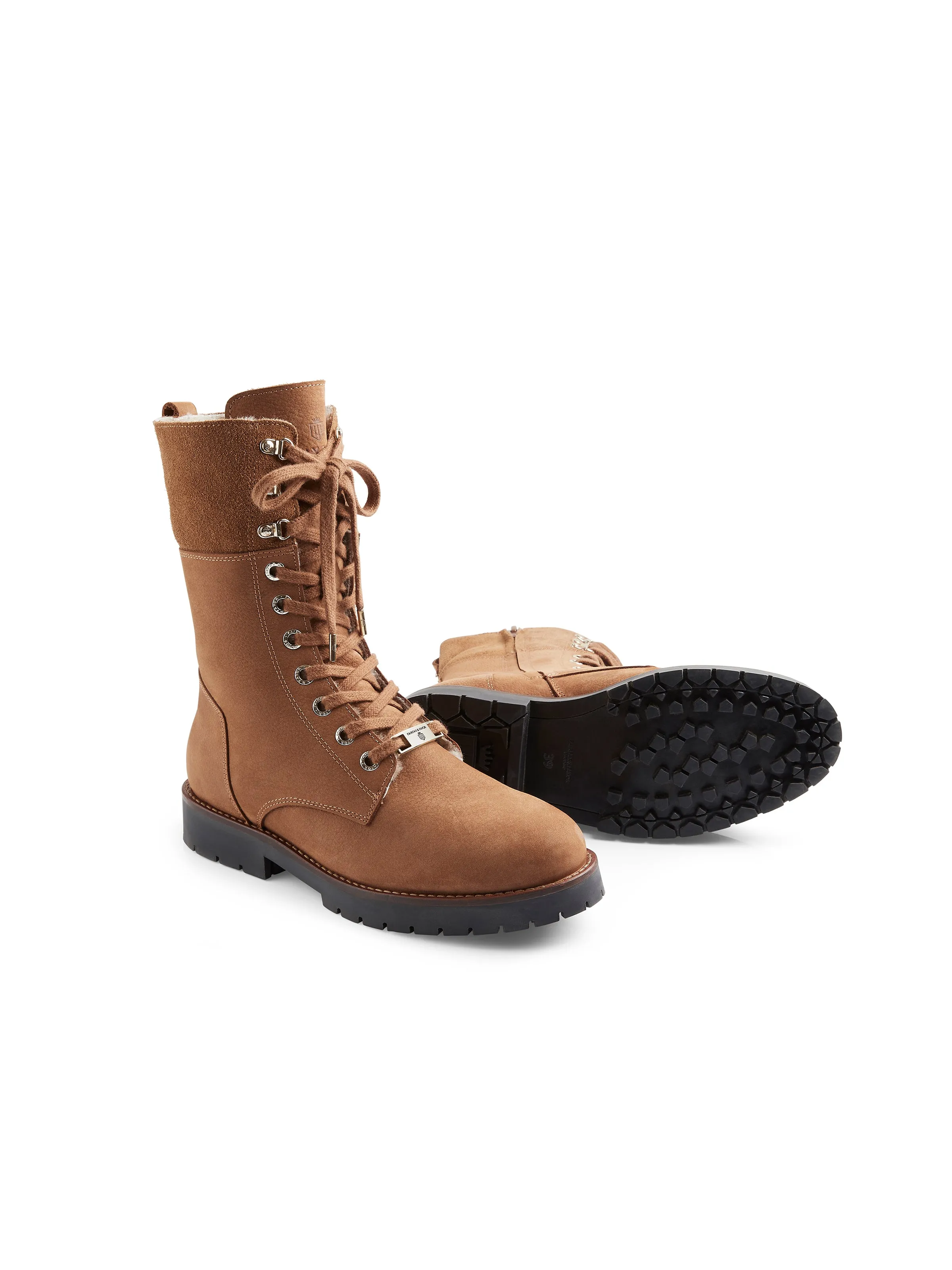 Shearling Lined Anglesey - Cognac Nubuck