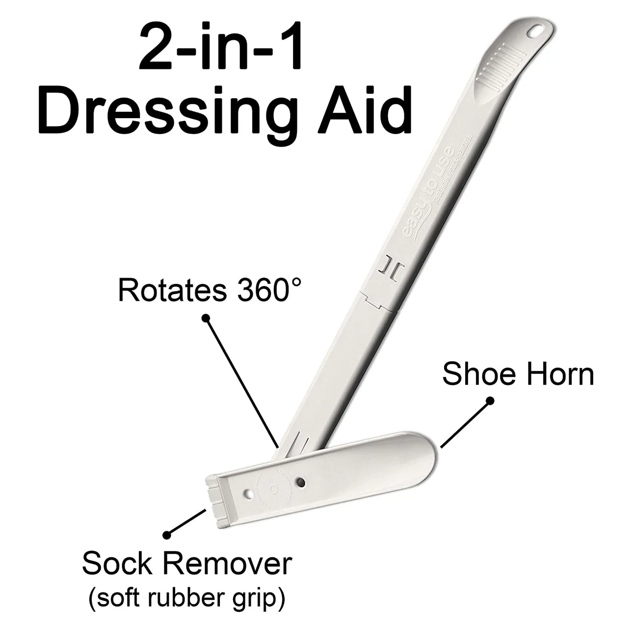 Shoe horn and Sock Remover Tool, 2-in-1 Dressing Aid - 28 Inches in Length